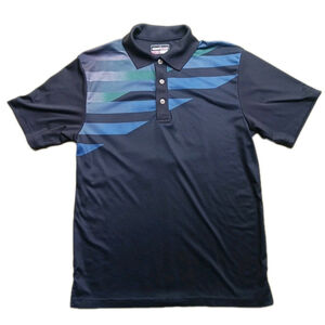 Grand Slam Performance Golf Polo Black Blue Small